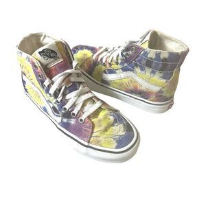Vans SK8-Hi Sneaker Skate Casual Multicolor Tie Dye Shoe Womens 6.5 Canvas Men 5